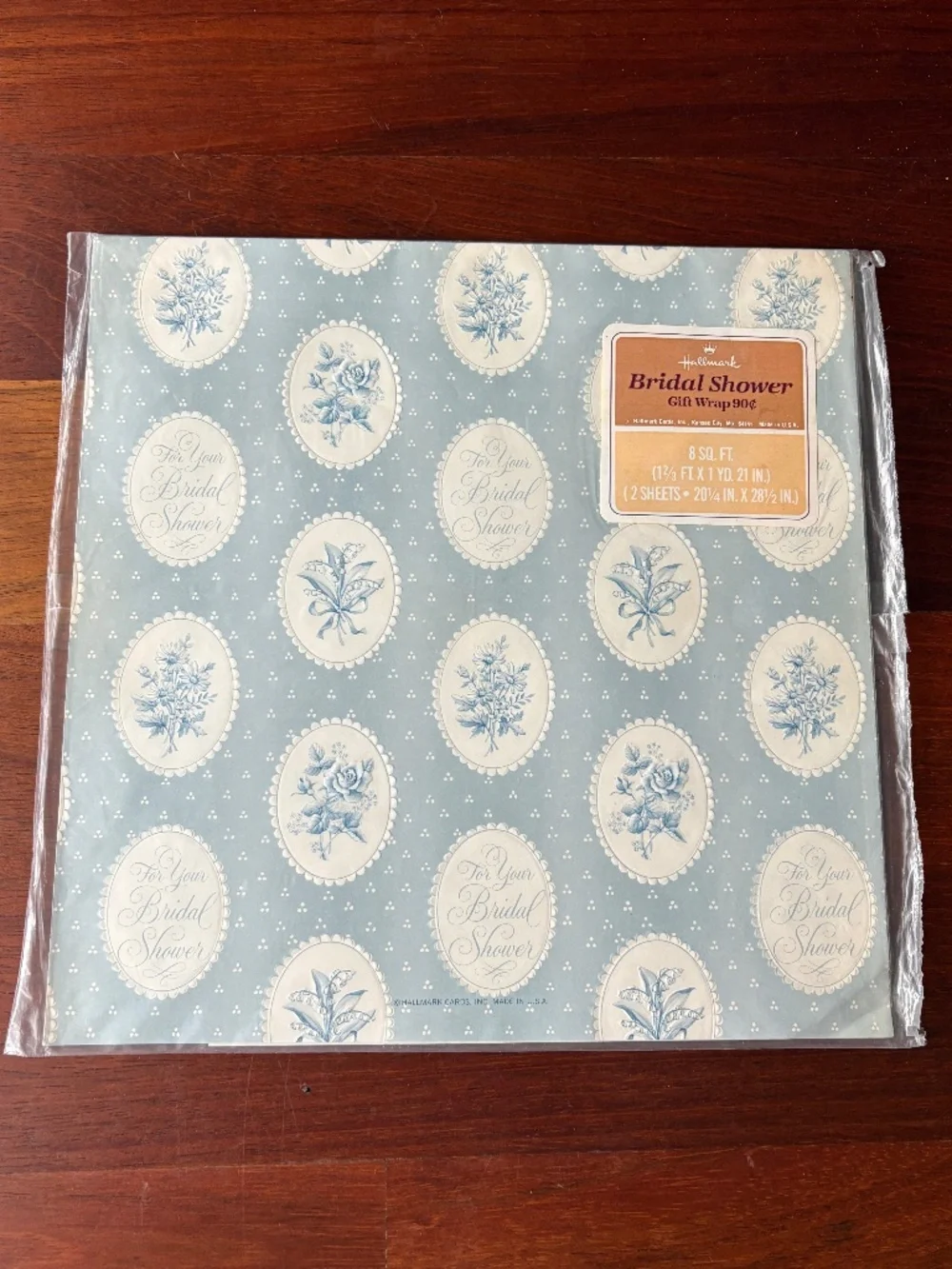 Vintage Hallmark and Gibson Wedding & Bridal Shower Gift Wrap Paper